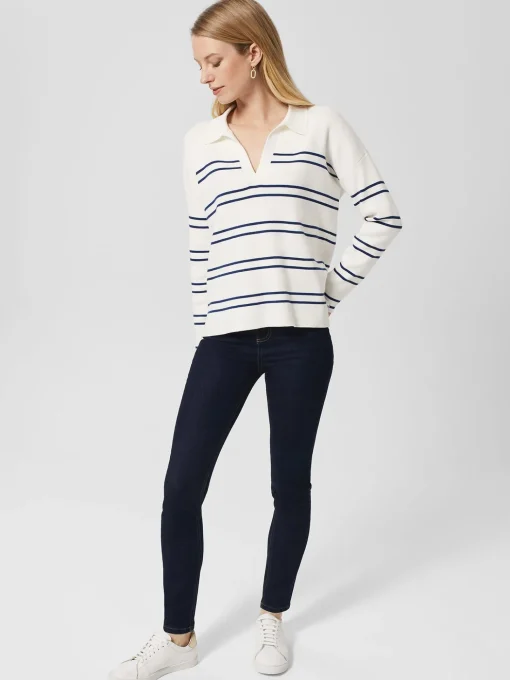 Shop Hobbs Karissa Cotton Jumper Ivory Blue