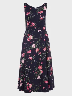 Cheap Hobbs Kassandra Fit And Flare Dress Navy Multi