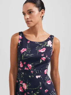 Cheap Hobbs Kassandra Fit And Flare Dress Navy Multi