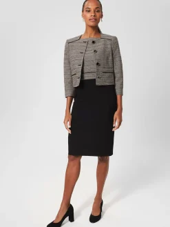 Clearance Hobbs Kathy Jacket Black Ivory