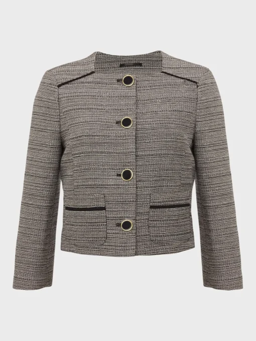 Clearance Hobbs Kathy Jacket Black Ivory