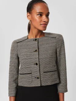 Clearance Hobbs Kathy Jacket Black Ivory
