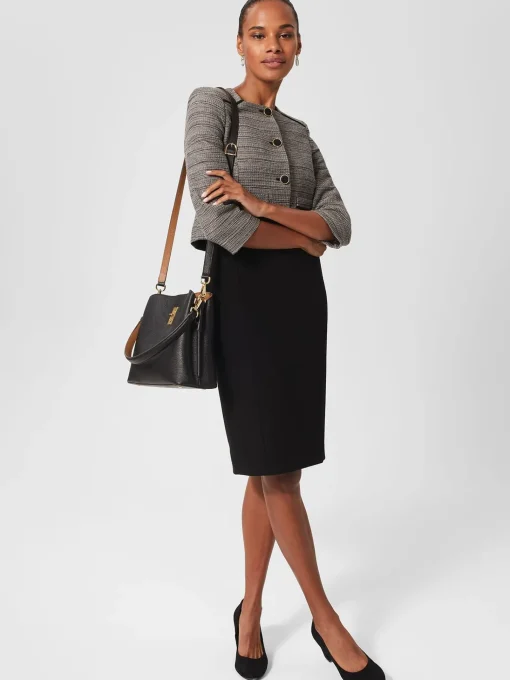 Clearance Hobbs Kathy Jacket Black Ivory