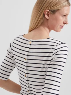 Best Hobbs Katie Button Back Top Ivory Hobbsnavy