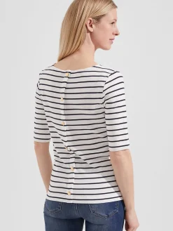 Best Hobbs Katie Button Back Top Ivory Hobbsnavy