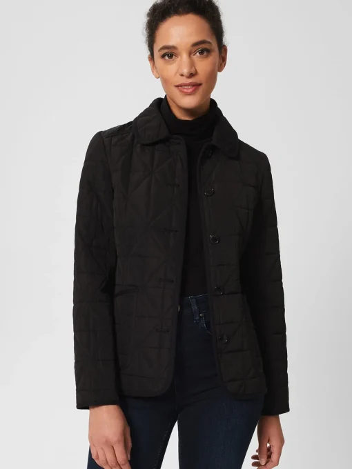 Cheap Hobbs Katie Quilted Coat Black