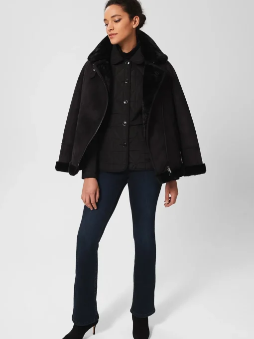 Cheap Hobbs Katie Quilted Coat Black