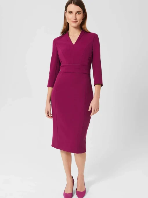 Best Sale Hobbs Kim Dress Bright Plum