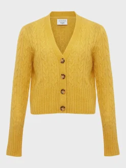 Best Sale Hobbs Kirby Cable Cardigan Bright Yellow