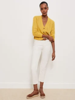 Best Sale Hobbs Kirby Cable Cardigan Bright Yellow