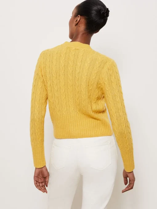 Best Sale Hobbs Kirby Cable Cardigan Bright Yellow