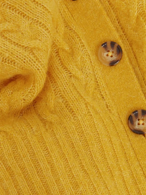 Best Sale Hobbs Kirby Cable Cardigan Bright Yellow