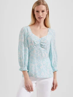 Clearance Hobbs Kristina Top Blue Ivory