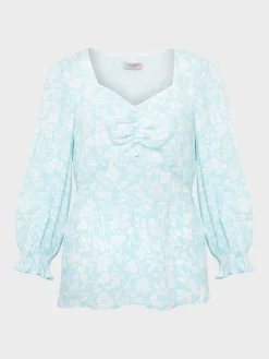 Clearance Hobbs Kristina Top Blue Ivory