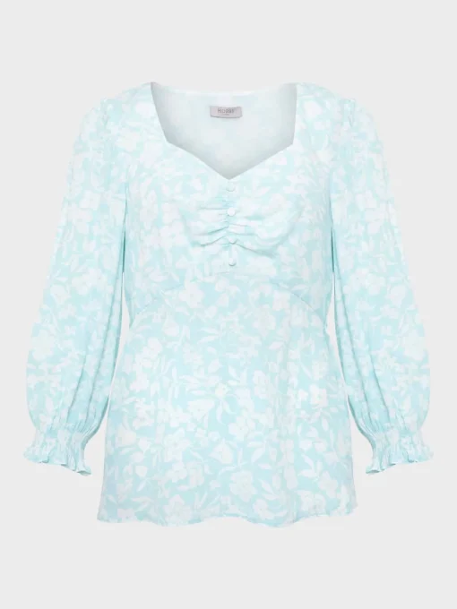 Clearance Hobbs Kristina Top Blue Ivory