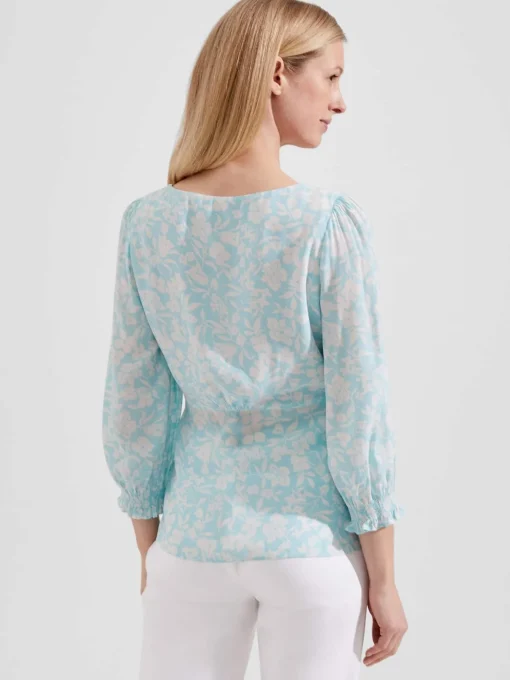 Clearance Hobbs Kristina Top Blue Ivory
