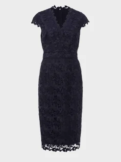 Sale Hobbs Larissa Lace Shift Dress Midnight Navy