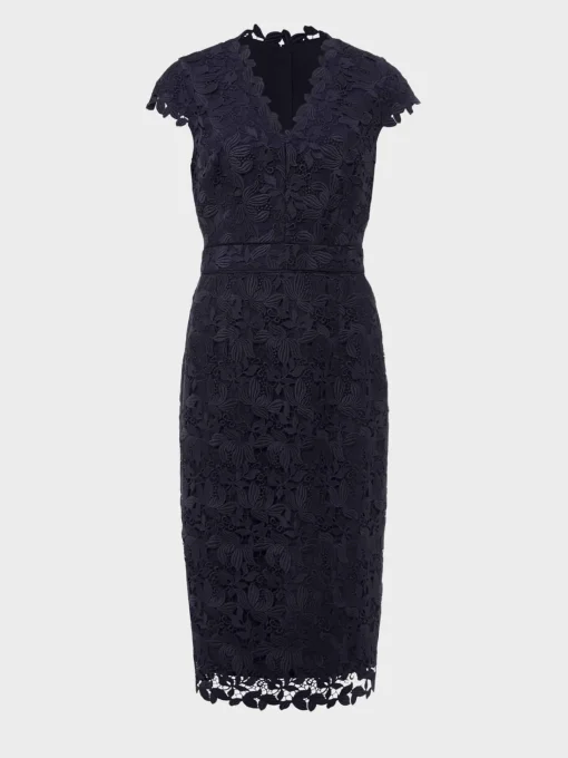 Sale Hobbs Larissa Lace Shift Dress Midnight Navy