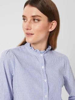 Store Hobbs Lattika Blouse Blue Ivory