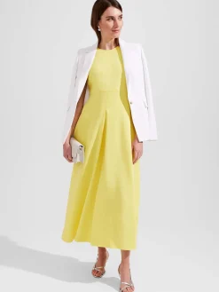 Best Sale Hobbs Lavina Dress Yellow