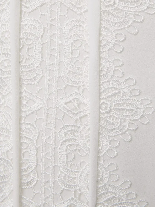 Fashion Hobbs Leena Lace Trim Blouse Ivory