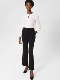 Fashion Hobbs Leena Lace Trim Blouse Ivory