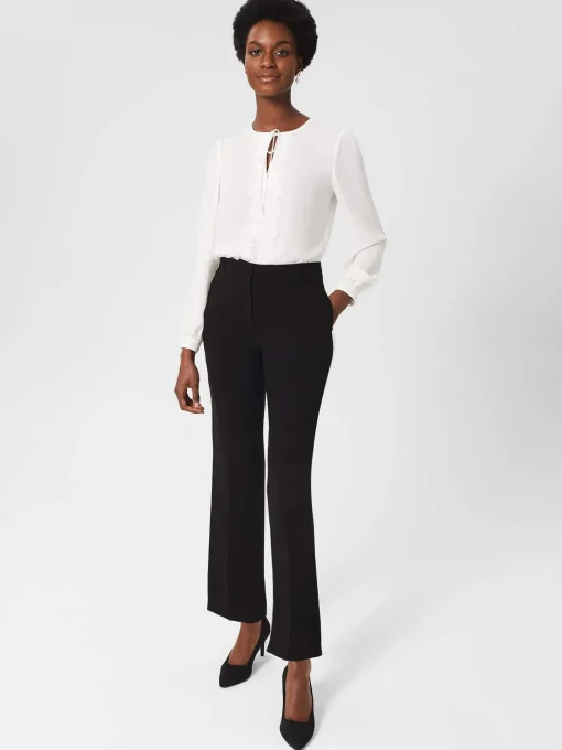 Fashion Hobbs Leena Lace Trim Blouse Ivory