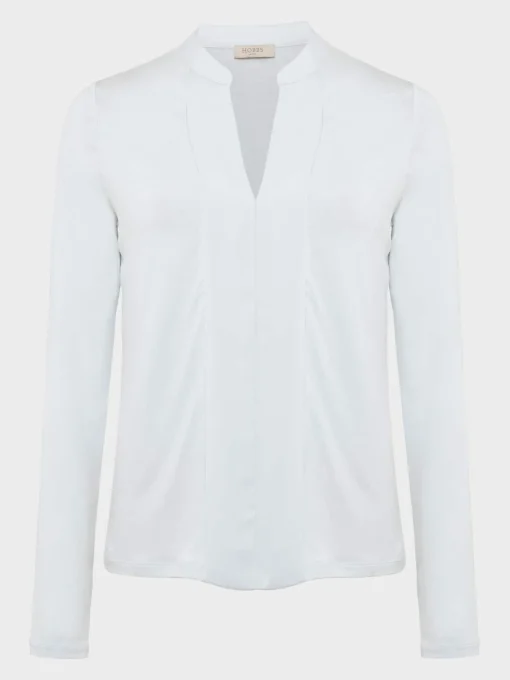 Clearance Hobbs Leena Long Sleeve Top Stone Blue