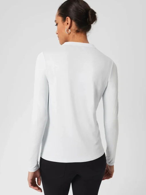 Clearance Hobbs Leena Long Sleeve Top Stone Blue