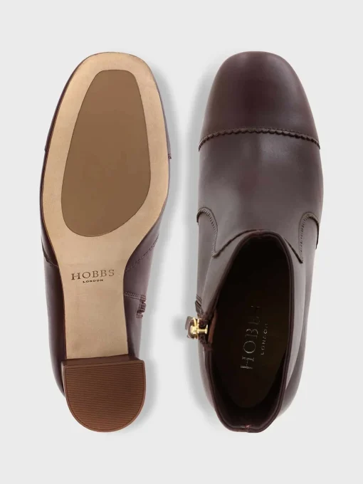 Sale Hobbs Leila Ankle Boot Aubergine