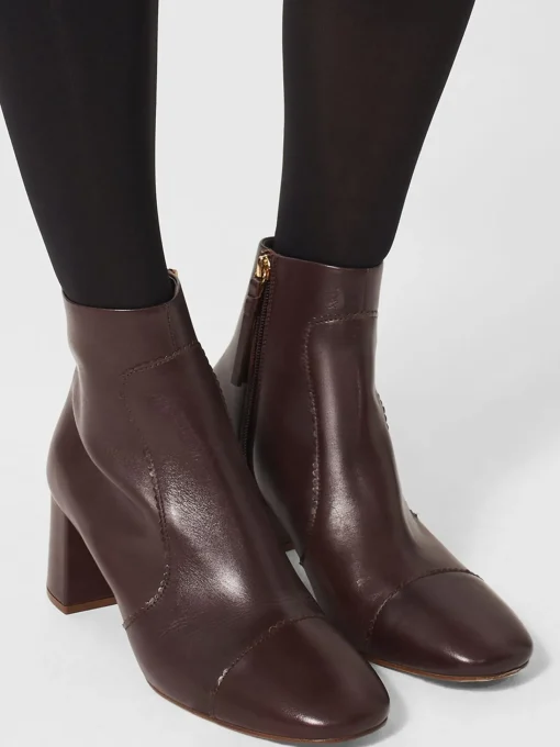 Sale Hobbs Leila Ankle Boot Aubergine