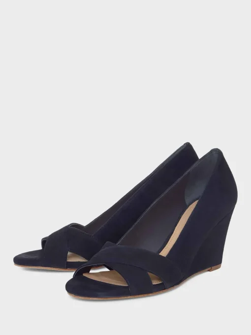 New Hobbs Lindsay Wedge Navy
