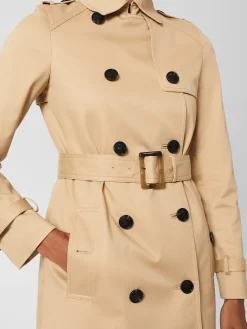 Best Sale Hobbs Lisa Trench Beige Suede