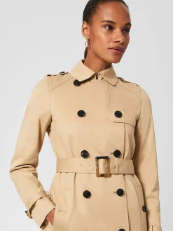 Best Sale Hobbs Lisa Trench Beige Suede