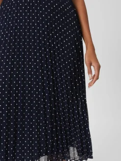 Cheap Hobbs Losie Pleated Midi Skirt Navy Ivory
