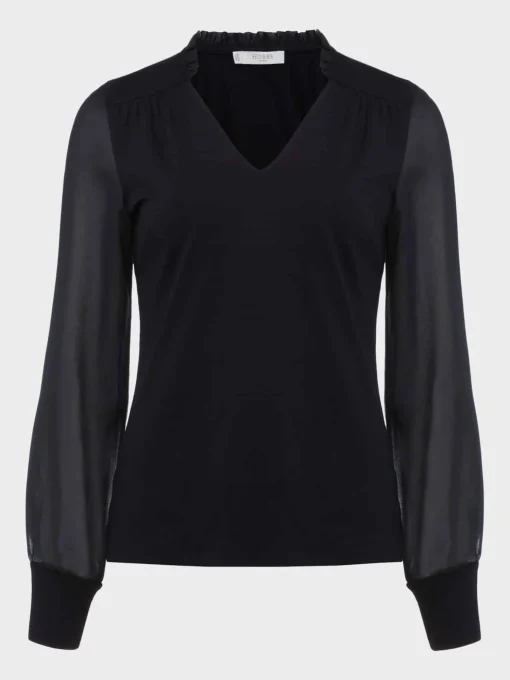 Best Hobbs Louisa Frill Detail Top Navy