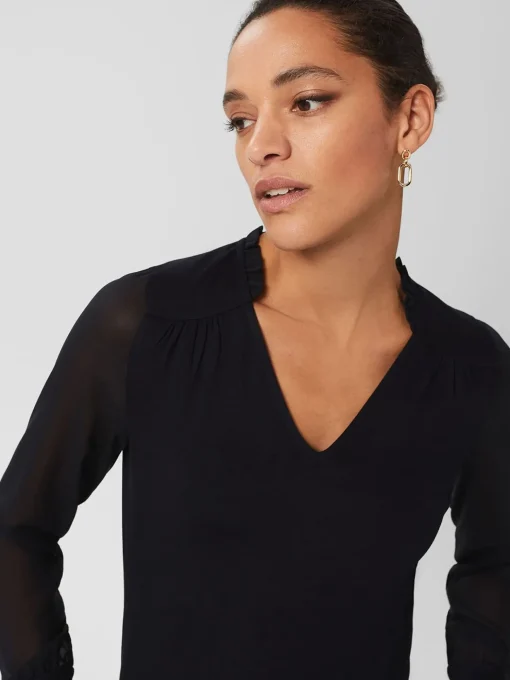 Best Hobbs Louisa Frill Detail Top Navy