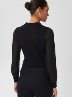 Best Hobbs Louisa Frill Detail Top Navy