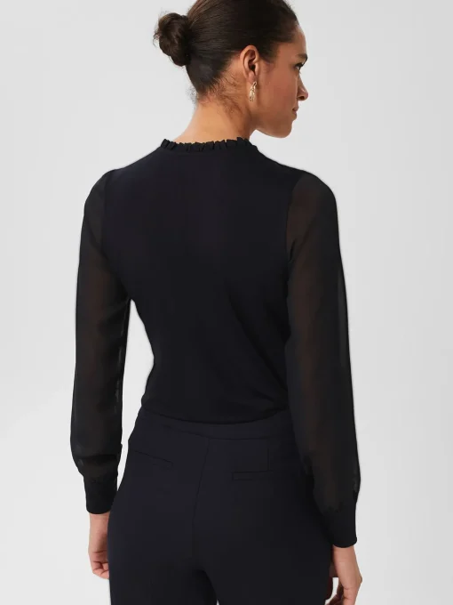 Best Hobbs Louisa Frill Detail Top Navy