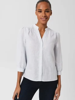 Outlet Hobbs Louise Blouse Dusty Blue Ivry