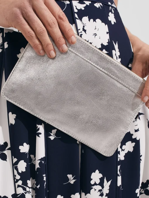 Best Sale Hobbs Lundy Wristlet Silver Metallic