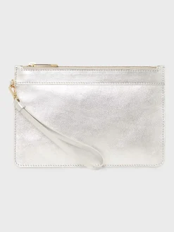 Best Sale Hobbs Lundy Wristlet Silver Metallic