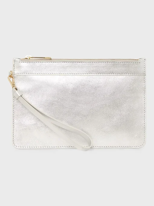 Best Sale Hobbs Lundy Wristlet Silver Metallic