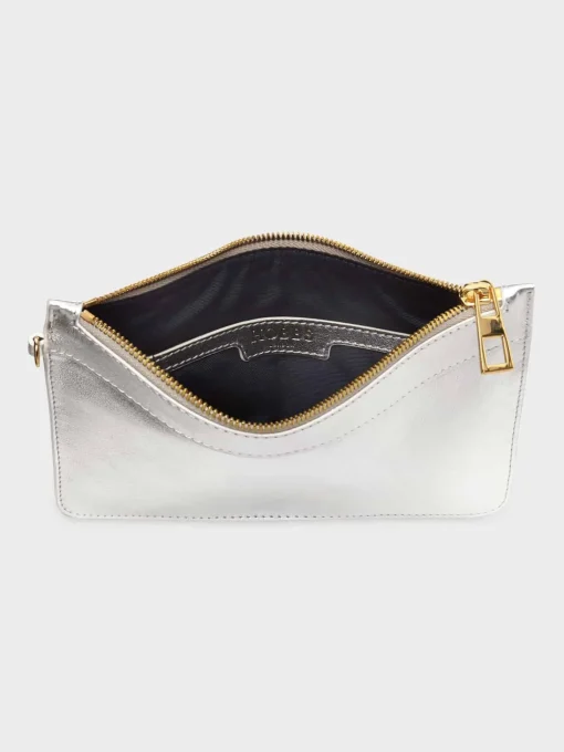 Best Sale Hobbs Lundy Wristlet Silver Metallic