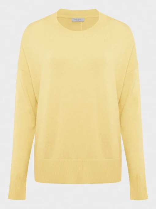 Clearance Hobbs Lydia Button Jumper With Cashmere Lemon Zest