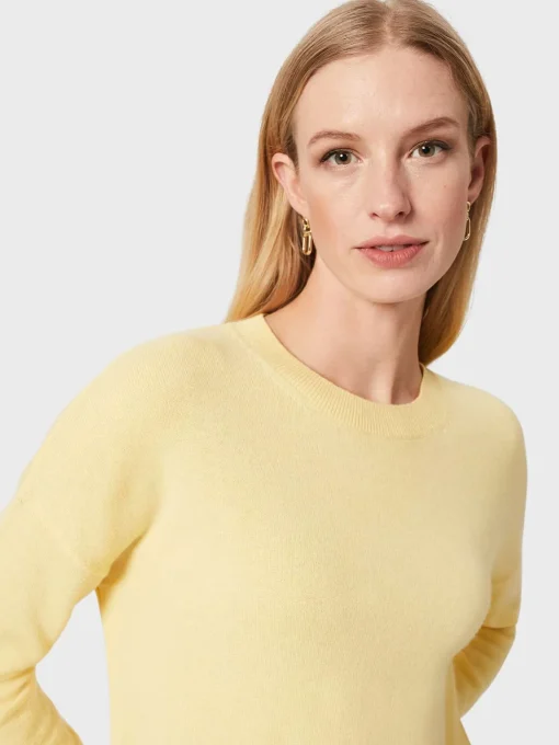 Clearance Hobbs Lydia Button Jumper With Cashmere Lemon Zest