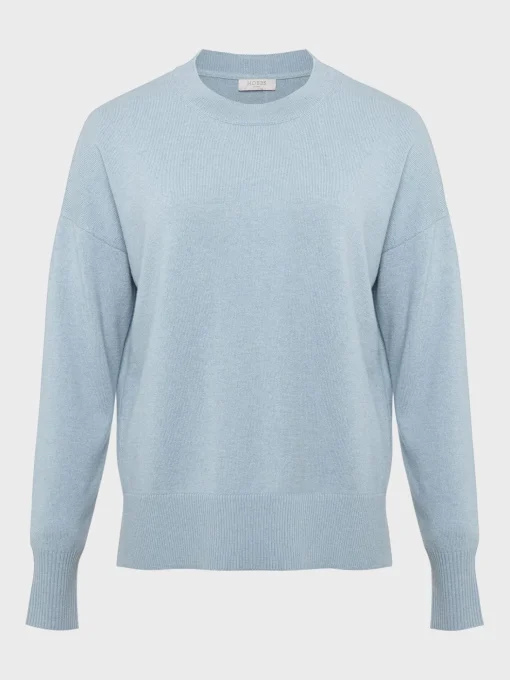 Discount Hobbs Lydia Button Jumper With Cashmere Dusky Blue