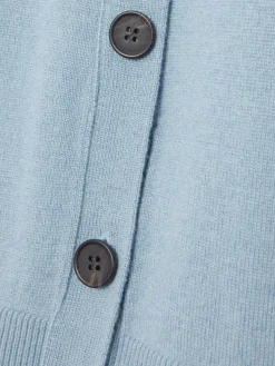 Discount Hobbs Lydia Button Jumper With Cashmere Dusky Blue