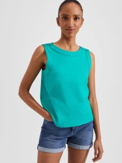 Outlet Hobbs Maddy Cotton Vest Aruba Green