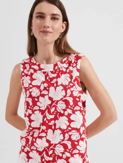 Outlet Hobbs Maddy Printed Top Red Multi